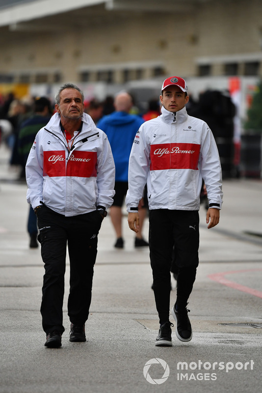 Beat Zehnder, Alfa Romeo Sauber F1 Team Manager e Charles Leclerc, Alfa Romeo Sauber F1 Team