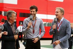 Eddie Jordan, Channel 4; Mark Webber, Channel 4; David Coulthard, Channel 4