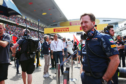 Christian Horner, Red Bull Racing, Teamchef, in der Startaufstellung