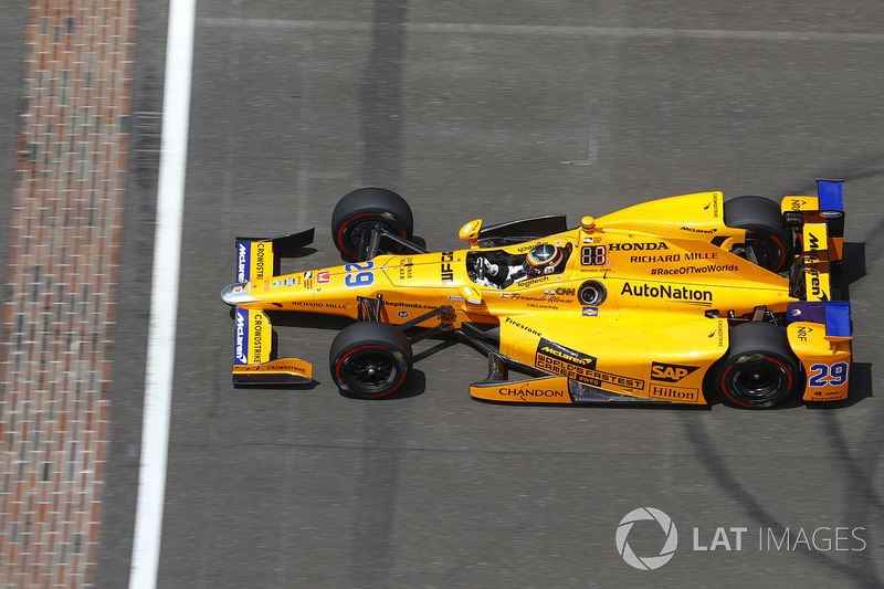 Fernando Alonso, Andretti Autosport Honda during pace laps