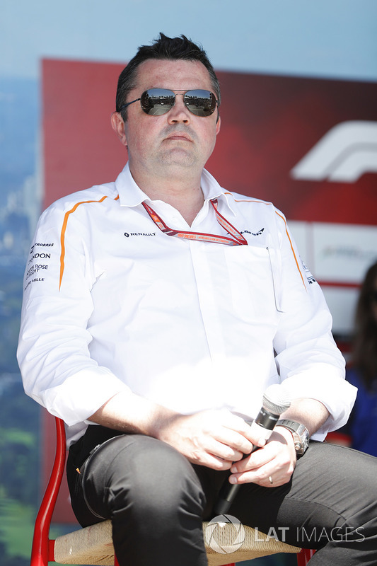 Eric Boullier, Racing Director, McLaren, on stage
