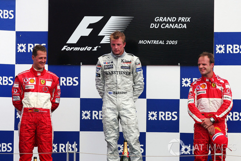 Podium: 1. Kimi Raikkonen, McLaren; 2. Michael Schumacher, Ferrari; 3. Rubens Barrichello, Ferrari