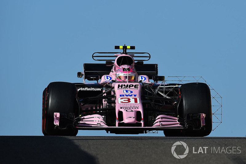 Esteban Ocon, Sahara Force India VJM10 aero sensörü ile