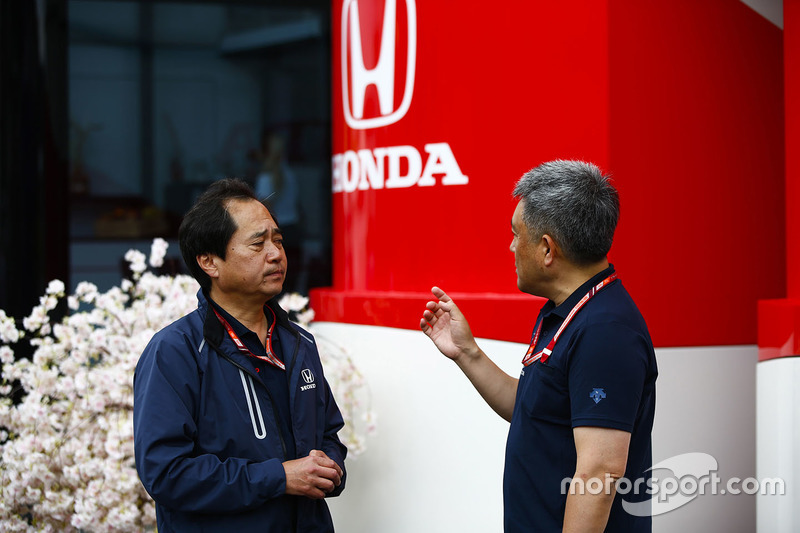 Toyoharu Tanabe, Direttore Tecnico F1, Honda, con Masashi Yamamoto, General Manager, Honda Motorsport