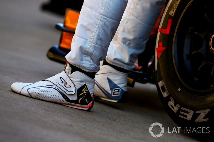 Las botas de Stoffel Vandoorne, McLaren