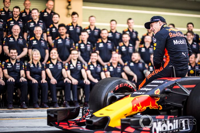 Max Verstappen, Red Bull Racing at the Red Bull Racing team photo