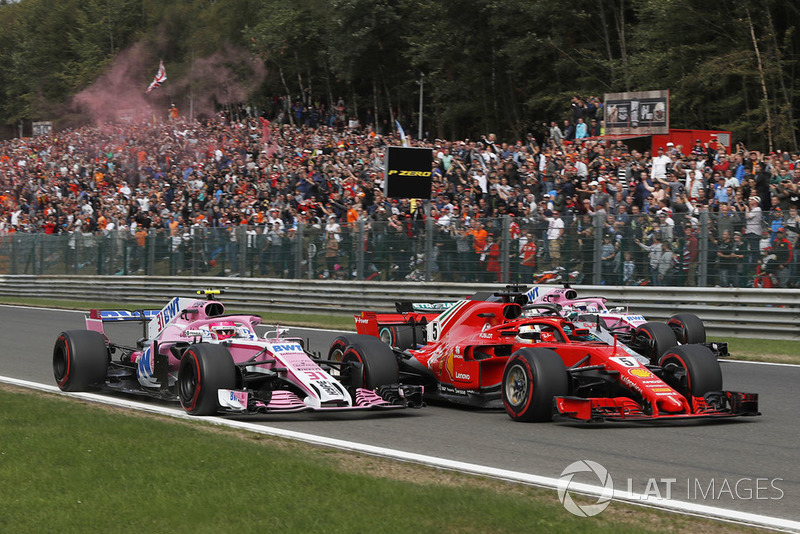 Esteban Ocon esteve muito perto de assumir a ponta logo na largada, mas não conseguiu acompanhar os líderes e acabou em sexto