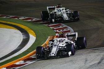Charles Leclerc, Sauber C37 and Marcus Ericsson, Sauber C37