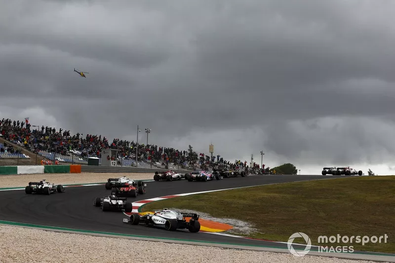 Esteban Ocon, Renault F1 Team R.S.20, Lance Stroll, Racing Point RP20, Antonio Giovinazzi, Alfa Romeo Racing C39, George Russell, Williams FW43, Kevin Magnussen, Haas VF-20, Romain Grosjean, Haas VF-20, Nicholas Latifi, Williams FW43 