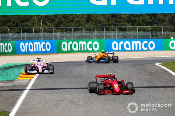 Charles Leclerc, Ferrari SF1000, Sergio Pérez, Racing Point RP20, Lando Norris, McLaren MCL35