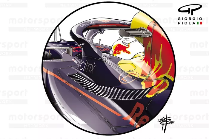 Red Bull Racing RB18 koeling detail