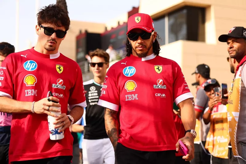 Charles Leclerc, Ferrari, Lewis Hamilton
