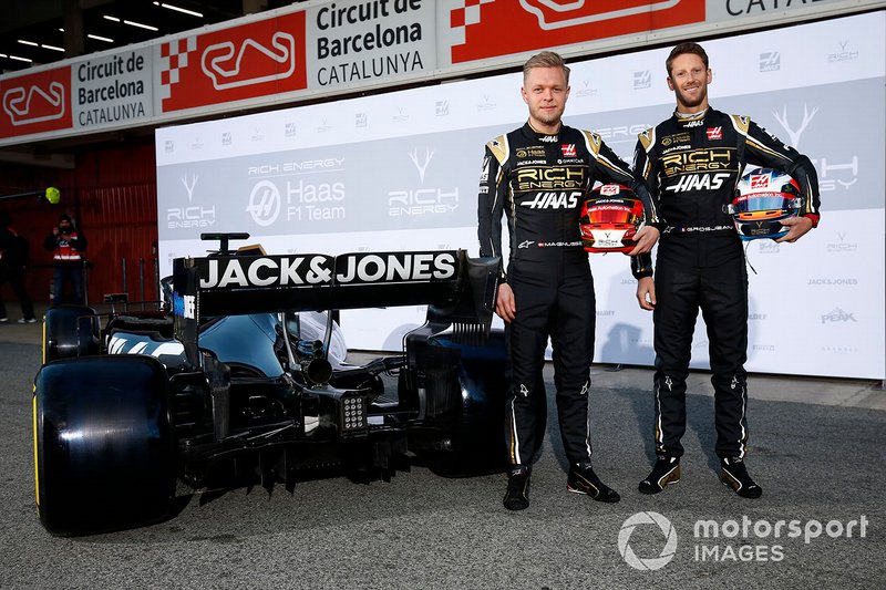 Kevin Magnussen, Haas F1 Team, Romain Grosjean, Haas F1 Team