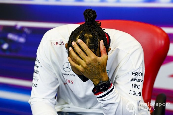 Campeón Lewis Hamilton, Mercedes-AMG F1 en la conferencia