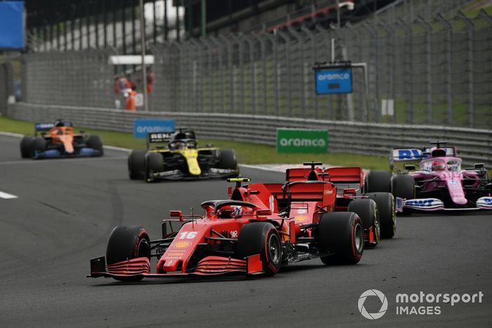 Charles Leclerc, Ferrari SF1000, Sebastian Vettel, Ferrari SF1000, Sergio Pérez, Racing Point RP20, Daniel Ricciardo, Renault F1 Team R.S.20, Carlos Sainz Jr., McLaren MCL35