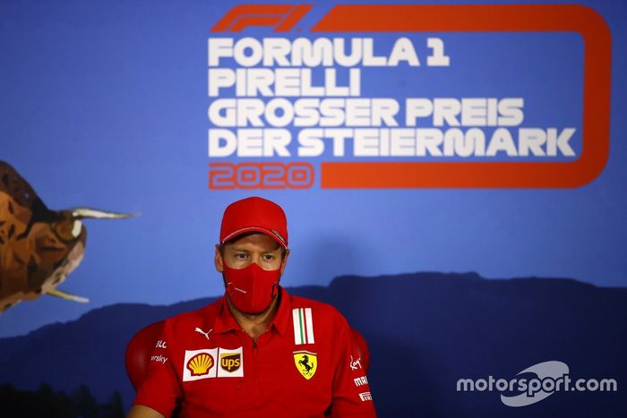 Sebastian Vettel, Ferrari en la conferencia de prensa