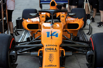 Livrée spéciale sur la monoplace de Fernando Alonso, McLaren MCL33