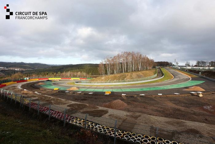 Obras en la pista de Spa-Francorchamps