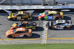 Daniel Suarez, Joe Gibbs Racing Toyota, Martin Truex Jr., Furniture Row Racing Toyota, Erik Jones, Joe Gibbs Racing Toyota, Kyle Busch, Joe Gibbs Racing Toyota, Kasey Kahne, Leavine Family Racing Chevrolet Camaro