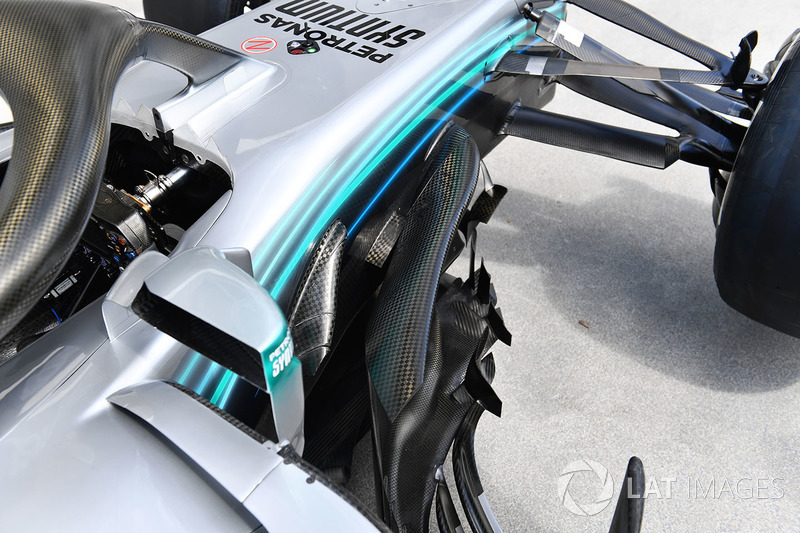 Область дефлектора Mercedes F1 W09