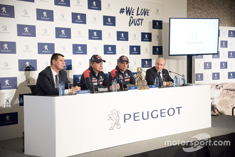 Carlos Sainz, Lucas Cruz, Peugeot Sport press conference