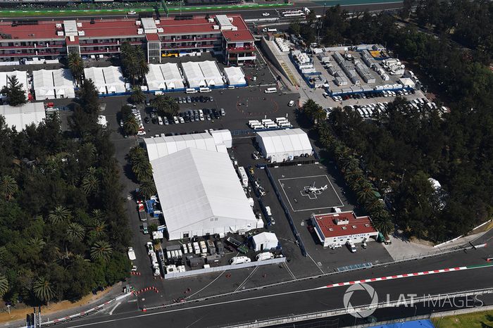 Vista desde el aire de la pista