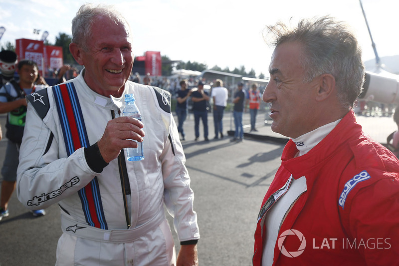 Helmut Marko, Consultant, Red Bull Racing, Jean Alesi