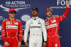 Володар поулу Льюіс Хемілтон, Mercedes AMG F1, Кімі Райкконен, Себастьян Феттель, Ferrari