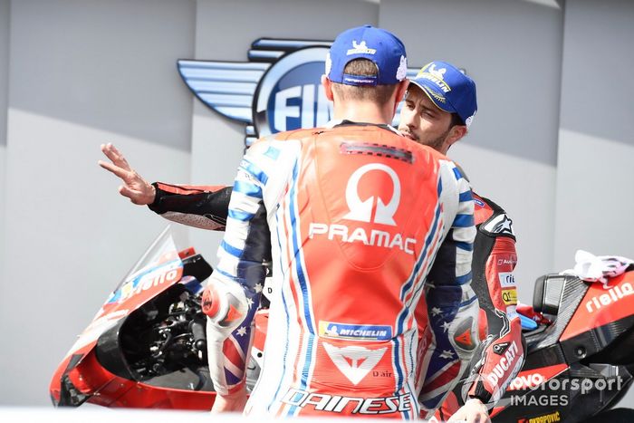 Ganador Andrea Dovizioso, Ducati Team, tercero Jack Miller, Pramac Racing