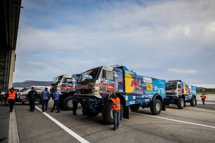 Kamaz Master Trucks during 2020 Dakar Scrutineering at Le Castellet, France