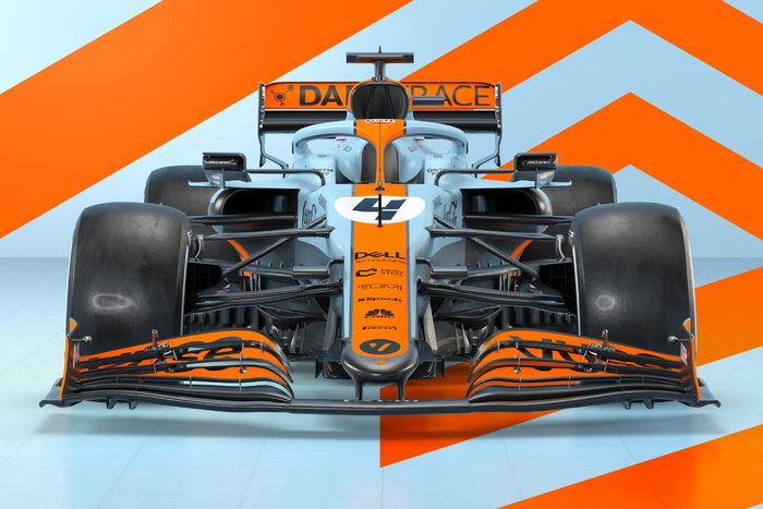 McLaren MCL35M with Gulf livery