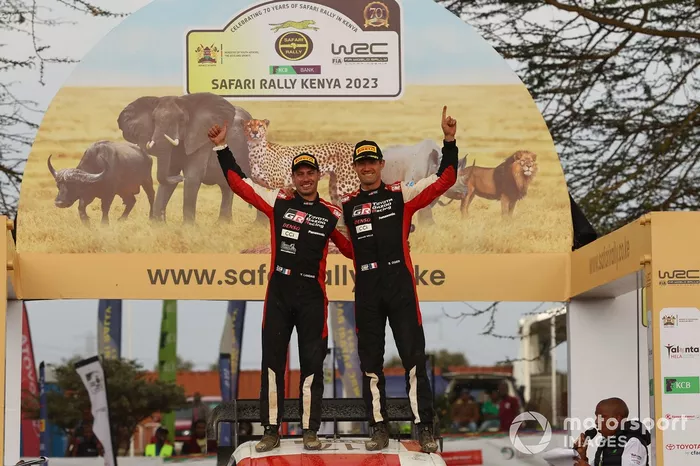 Ganadores Sébastien Ogier, Vincent Landais, Toyota Gazoo Racing WRT Toyota GR Yaris Rally1