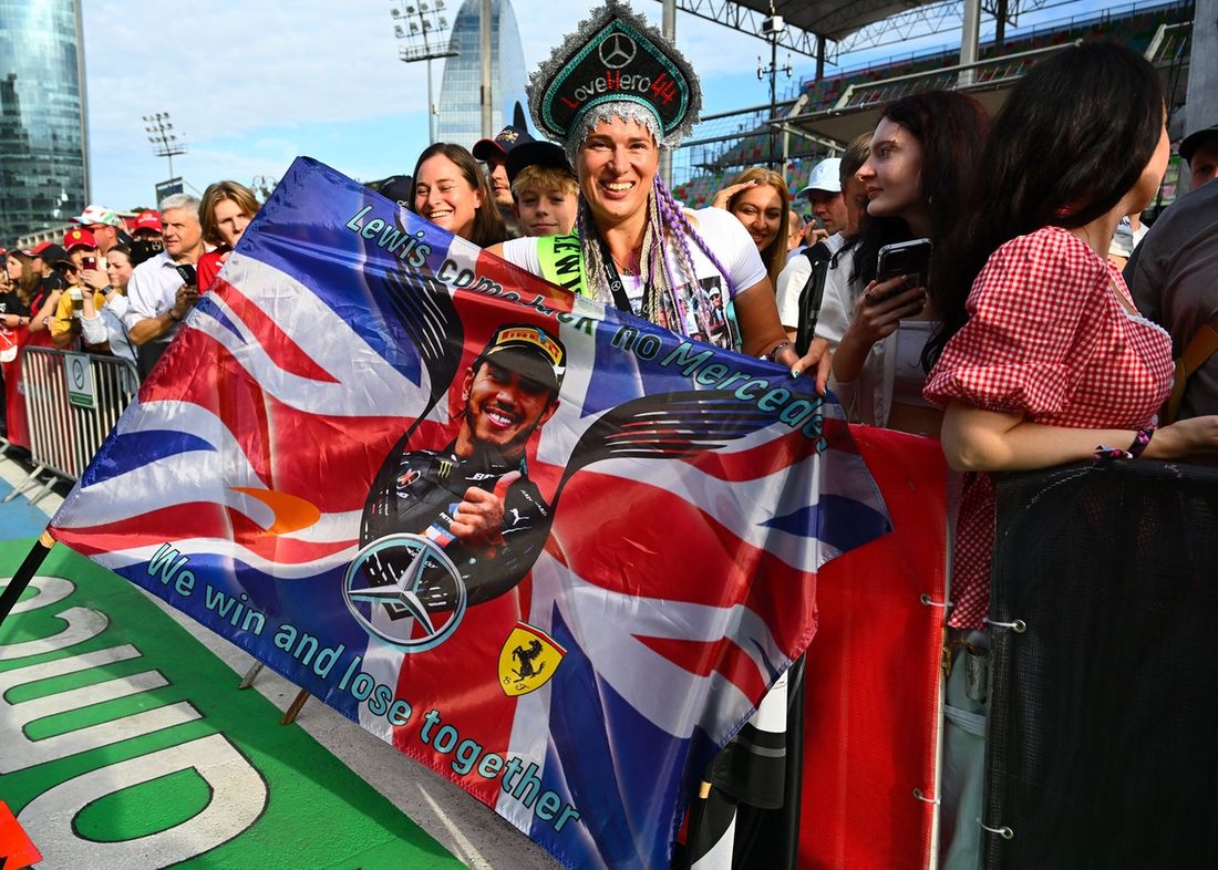 Fans of Lewis Hamilton, Ferrari