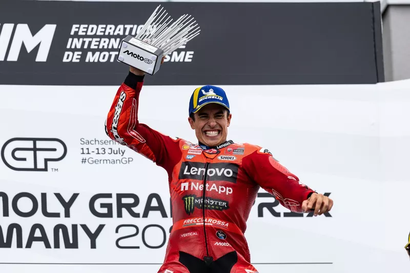 Podium : Marc Marquez, vainqueur de la course, Ducati Team