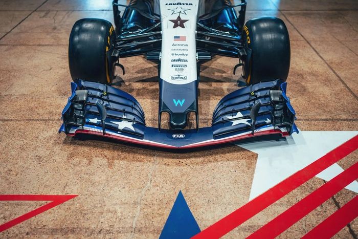 Decoración especial del equipo Williams para el GP de Estados Unidos
