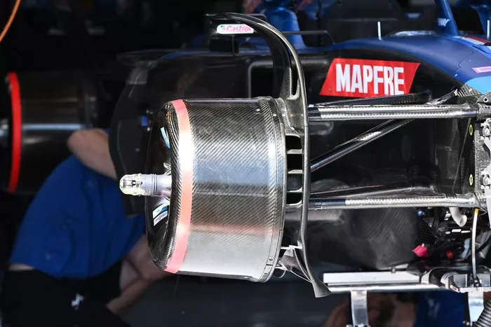 Detalle del freno del Alpine A522