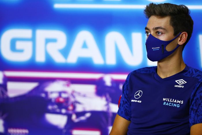 George Russell, Williams en la conferencia de prensa