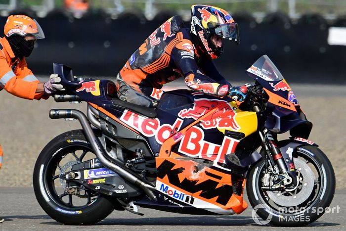 Jack Miller, caída del Red Bull KTM Factory Racing