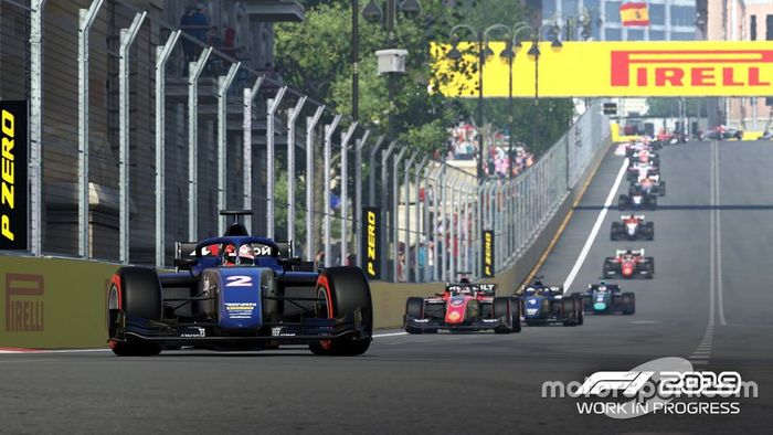 Imagen de la FIA F2  en el videojuego 'F1 2019'