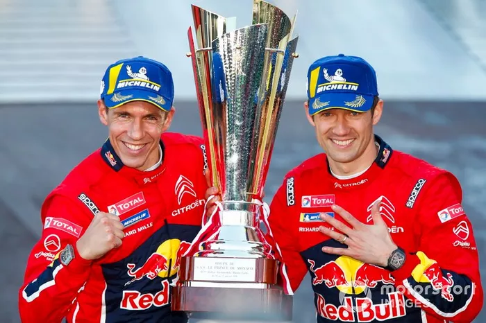 I vincitori Sébastien Ogier, Julien Ingrassia, Citroën World Rally Team Citroen C3 WRC