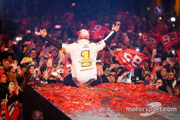 Campeón 2018 Marc Márquez, Repsol Honda Team celebra en Cervera