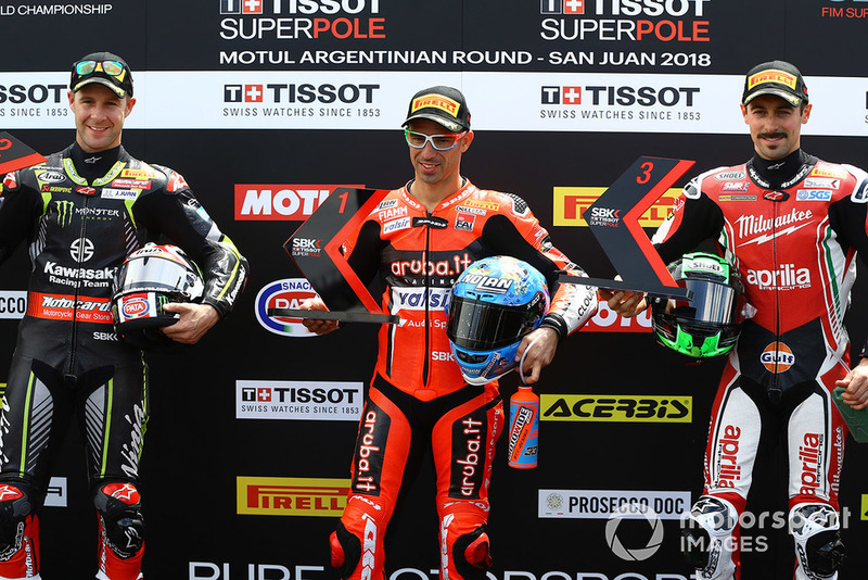 Superpole: segundo Jonathan Rea, polesitter Marco Melandri, tercero Eugene Laverty