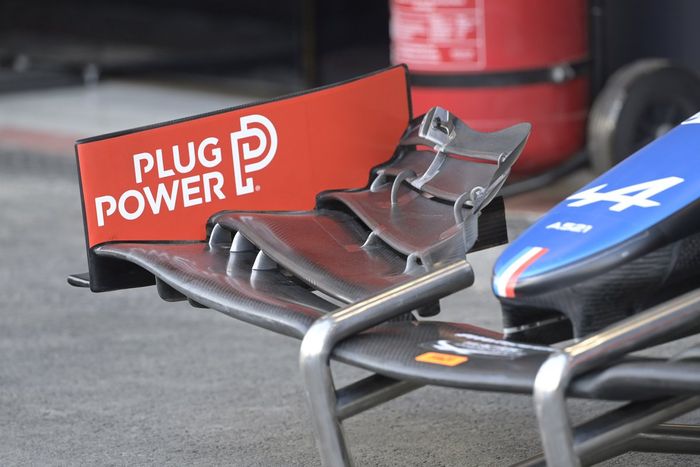 Detalle del alerón delantero del Alpine A521