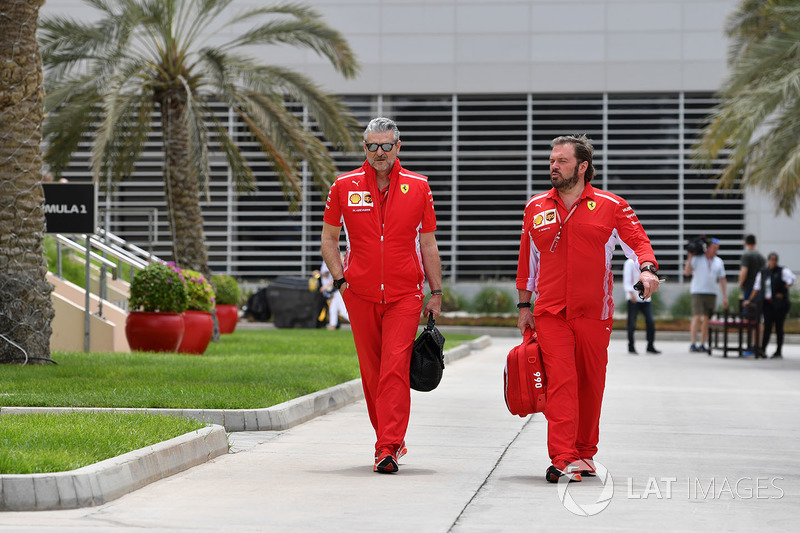 Maurizio Arrivabene, Ferrari Team Principal and Gino Rosato, Ferrari