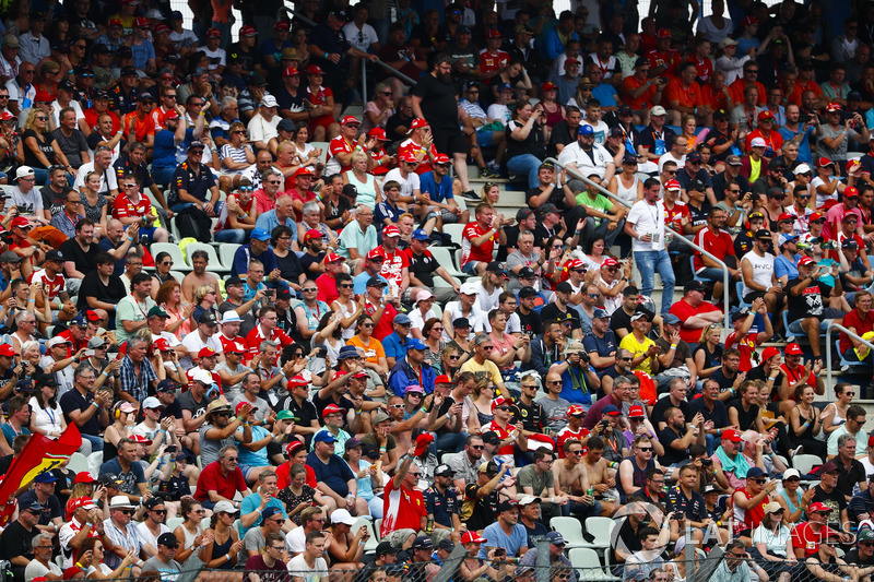 A huge crowd in a grandstand