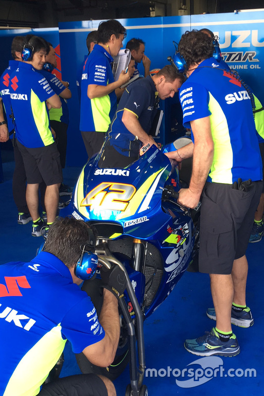 La moto di Alex Rins, Team Suzuki MotoGP