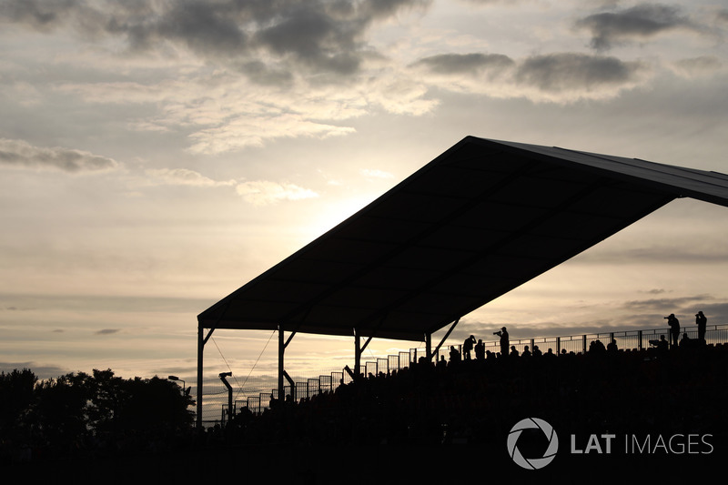 Fans at dusk