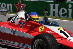 Jacques Villeneuve, pilote la Ferrari 312T3 de son père, vainqueur du GP du Canada 1978