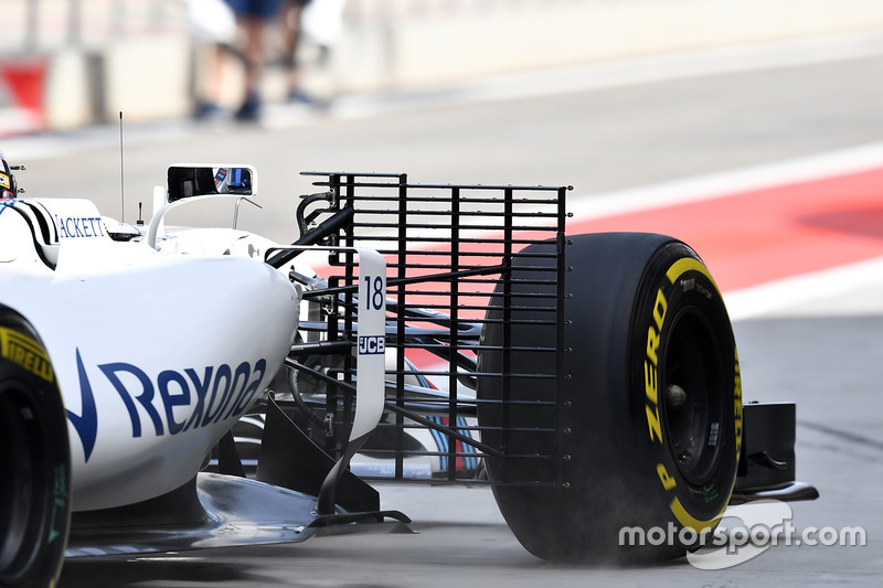 Lance Stroll, Williams FW40 aero sensörleri ile