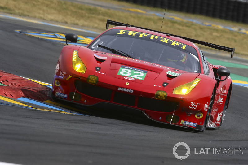 #82 Risi Competizione Ferrari 488 GTE: Toni Vilander, Giancarlo Fisichella, Pierre Kaffer